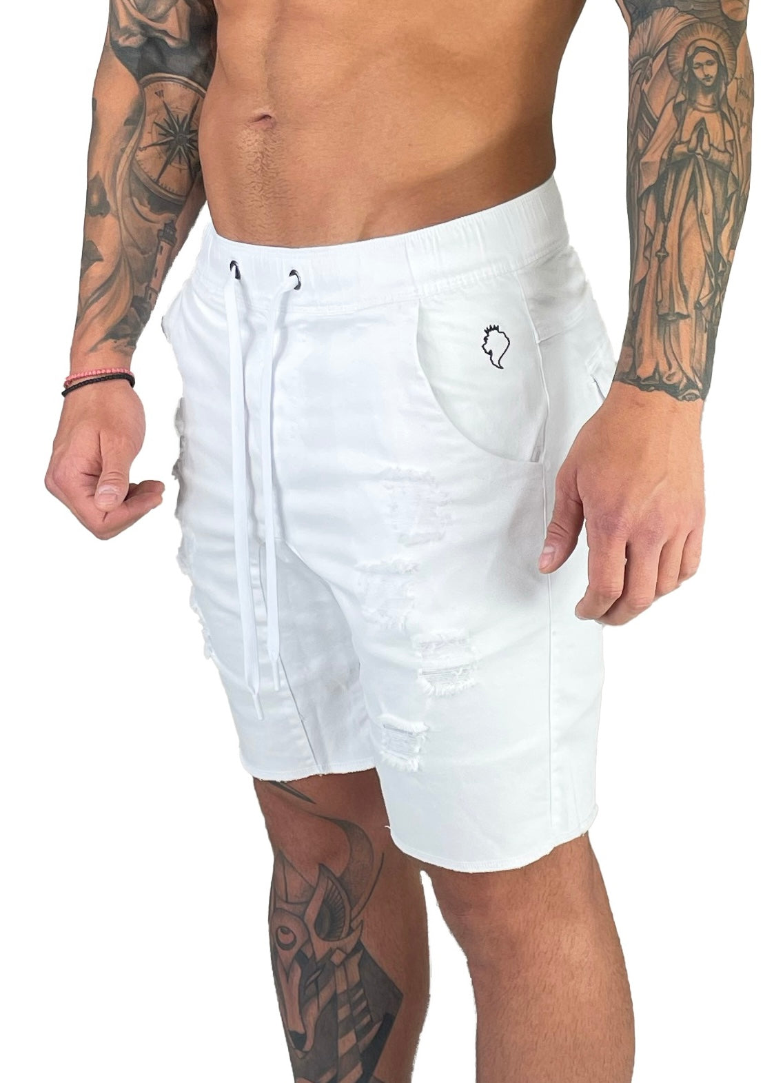 DISTRESSED SHORTS | CRYSTAL WHITE