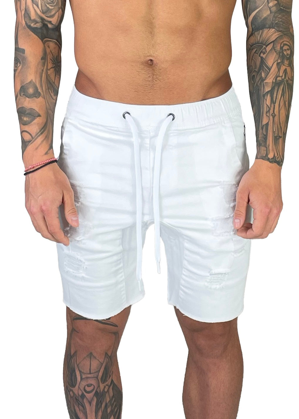 DISTRESSED SHORTS | CRYSTAL WHITE