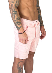 Distressed Shorts | Flamingo Pink