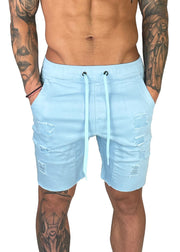 Distressed Shorts | Tropic Blue
